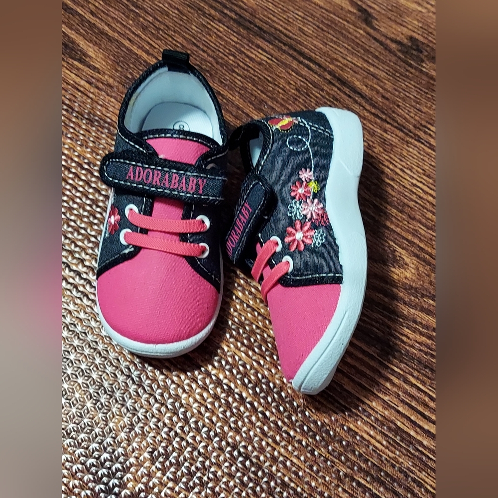 ADORA Pink and Black Kids Shoes